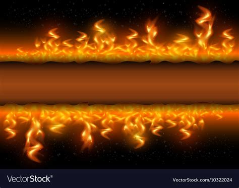 Beautiful shockwave fire background animation distant fire 4k motion background Fire flames with banner on black background Vector Image