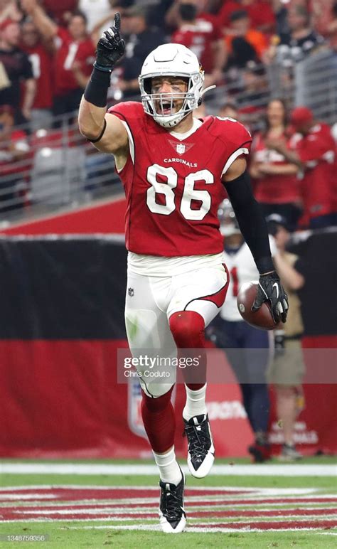 Zach Ertz Of The Arizona Cardinals Celebrates After Scoring A