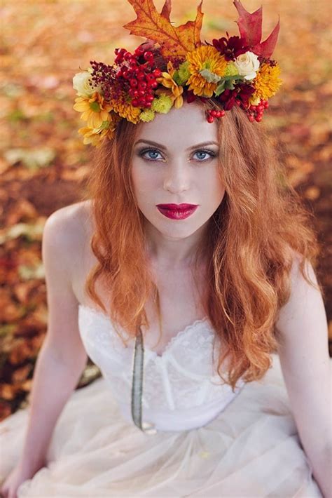 16 Flower Crowns For Your Fall Wedding Brit Co Fall Wedding Makeup