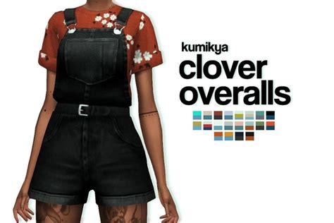 Girl Almighty — Kumikya Clover Overalls Recolour By Moontrait Sims