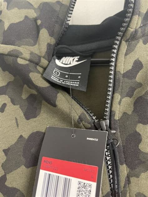 Nike Tech Fleece Men S Aop Camo Full Zip Hoodie Jacket Cj5975 222 Size Small For Sale Online Ebay