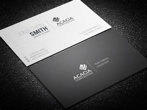 Simple And Elegant Business Card 02 Business Card Templates