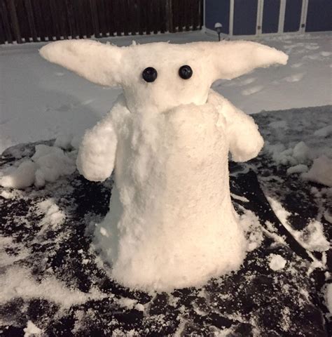 Maybe you would like to learn more about one of these? Snowed in Canada. Made a Baby Yoda. : pics