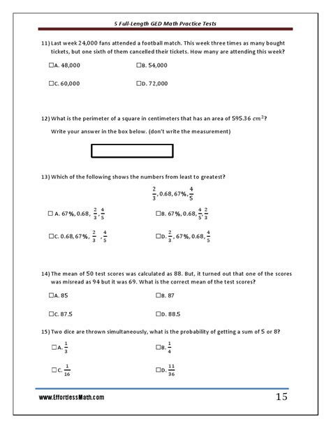 5 Full Length Ged Math Practice Tests The Practice You Need To Ace The