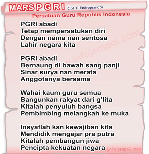 Trend Terpopuler 12+ Lirik Lagu Mars PGRI
