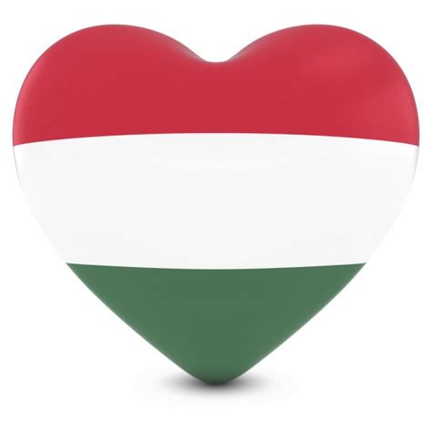Olasz (italian) +‎ ország (country). A magyar zászló színei szív — Stock Fotó #25059619