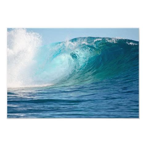 Pacific Ocean Big Wave Breaking Photo Print Zazzle Nature Canvas