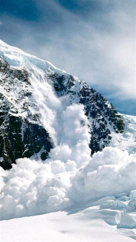 Avalanche On The Mountain Wonderful White Snow