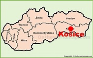 Košice location on the Slovakia map - Ontheworldmap.com