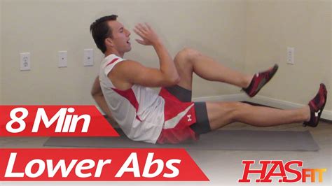 8 Minutes Lower Ab Workout Hasfits Lower Abdominal Exercises Work Out Lower Abs Youtube
