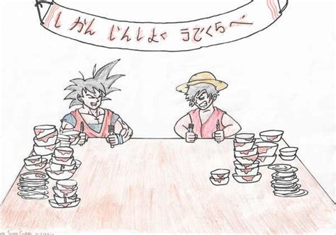 Goku Vs Luffy Eating Contest By Ss5sam On Deviantart