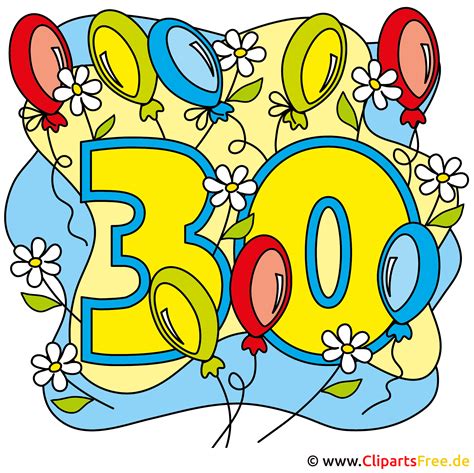 Geburtstag frau 40 geburtstag bilder zum ausdrucken bilder zum 40. 30 Party Clipart - Bild kostenlos