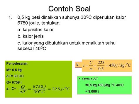 Contoh Soal Kapasitas Kalor