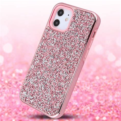Apple Iphone 12 Pro Iphone 12 61 Phone Case Glitter Mini Rhinestone