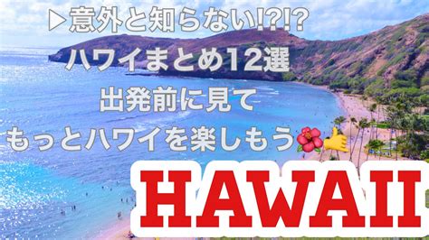 ハワイに行く前にチェック！ ︎ハワイを楽しむための豆知識🤙🤙 Youtube