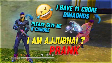 The caption says tomorrow's announcement is not a prank 5 Crore Rs PRANK || Ajjubhai Fan Prank || Free Fire - Desi ...