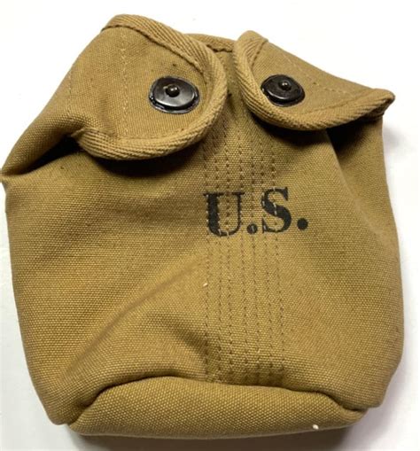Wwi Wwii Us Army M1910 Canteen Carrier Cover Od9 Khaki Etsy