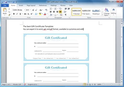 T Certificate Templates For Word