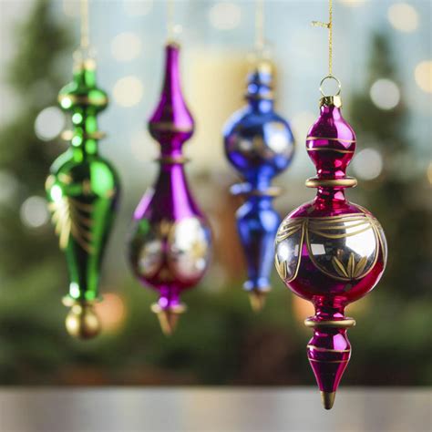 Indulge in the holiday spirit with fun & unique glass ornaments christmas at alibaba.com. Jewel Toned Vintage Glass Finial Ornaments - Christmas ...
