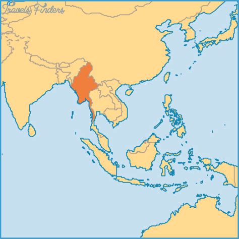 Where Is Myanmar Located On The World Map Travelsfinderscom