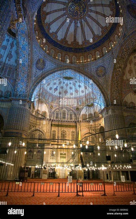 Blue Mosque Or Sultan Ahmed Mosque Interior View Istanbul Turkey