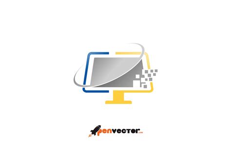 Computers Logo Design Vector Free Vector