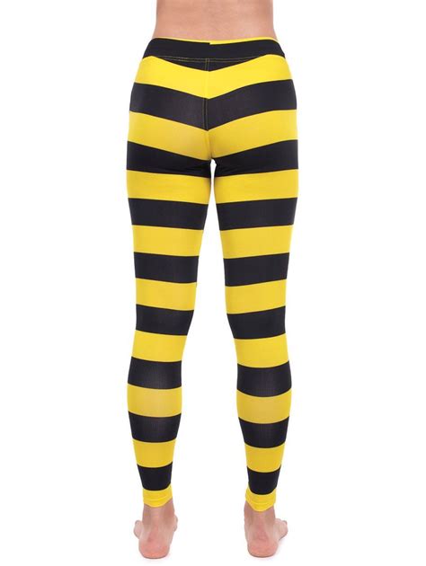 Tipsy Elves Bumble Bee Leggings Bee Tights For Women Medium Click