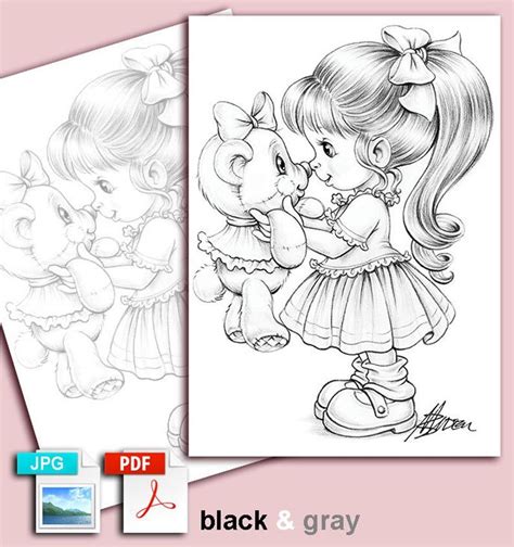 Download Best Friends Mariola Budek Coloring Page | Etsy in 2020 ...