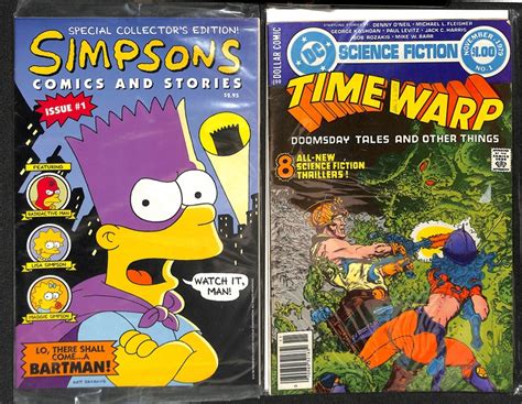 Lot Detail Lot Of 18 Mostly 1st Edition Comics W Simpsons Comics And Stories Sealed W Poster