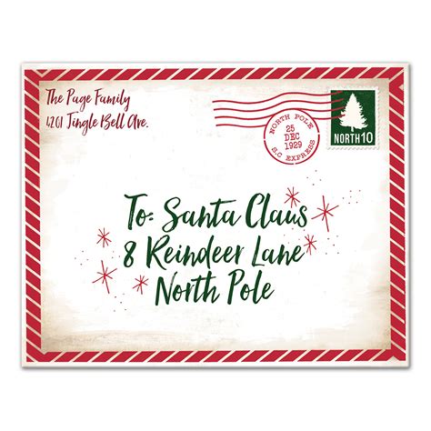 Dear Santa Envelope Textual Art On Canvas In Redgreen Morrison