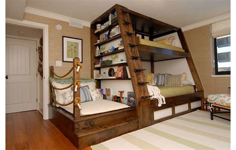 Loft beds are great since they can be raised with a desk, futon or other furniture placed underneath. Bunk bed for kids room