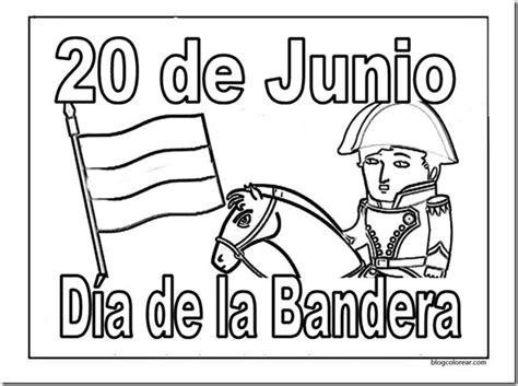 El día 20 de junio se conmemora, en argentina, el día de la la bandera argentina es un símbolo nacional, el cual representa valores e historia en sus ciudadanos. 20 Junio día de la bandera para colorear | Colorear ...