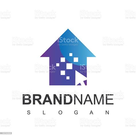 Click House Logotechnology Place Symbol Stock Illustration Download