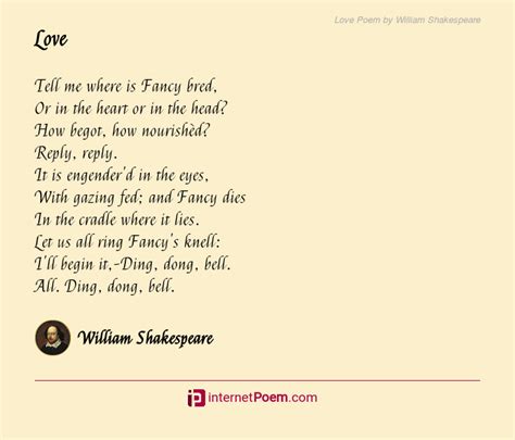 Love Poem By William Shakespeare