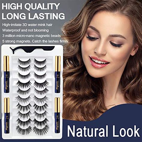 magnetic eyelashes with eyeliner kit sevencrown 3d magnetic lashes natural looking with 4