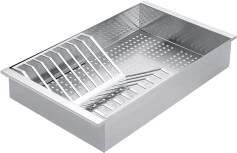 Subito a casa e in tutta sicurezza con ebay! Vassoio forato con scolapiatti removibile in acciaio inox - Barazza srl