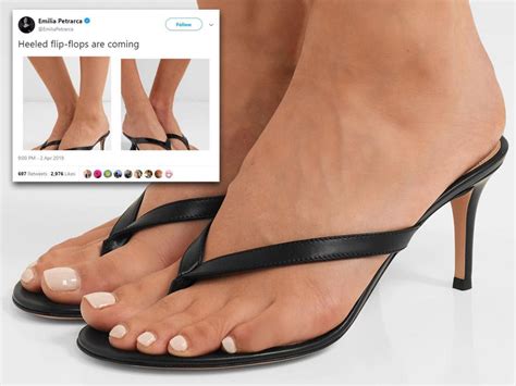 Heeled Flip Flops Divisive Shoe That Costs £455 Mocked On Twitter