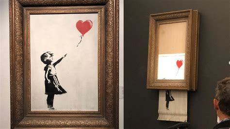 Sotheby's presents works of art by banksy. Hoe de Banksy versnipperaar de waarde liet stijgen ...