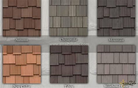 Featuring a reddish brown color that complements a variety of home designs, these cedar wood shingles offer durability and an appealing look. Synthetic Thatch Roofing | Faux Cedar Shake Tile | amaZulu Inc. in 2019 | Cedar roof, Shake ...