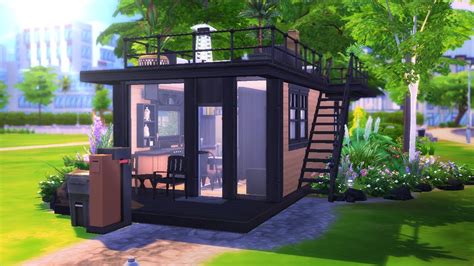 Eco Modern Tiny House The Sims 4 Speed Build No Cc Youtube