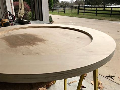 This entire table is made from a single sheet of plywood and was built with only two power tools. Table Top Using Maple Plywood - Diy Round Table Top Using ...