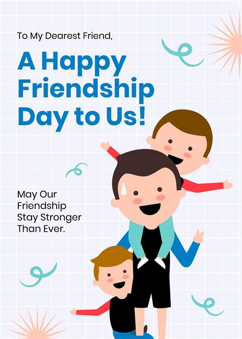 Funny Friendship Day Greeting Card In Psd Illustrator Pages Word