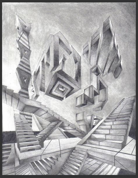 Abstract Perspective Drawing By Drawer888 On Deviantart Perspective