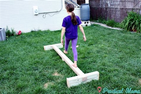 Glue it on the side if the wood that is going to be walked on to we tried it to make sure it fits the spacing in between the two pieces of woods without pushing them outside. DIY- How to build a balance beam