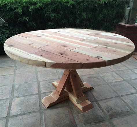 A beautiful wooden plank tops the pine bass. Reader Showcase// AvocadoLvr's Round Provence Beam Dining ...