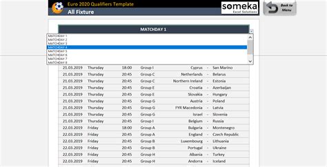 Euro 2020 round of 16 matches. EURO 2020 Qualifiers Template | Fixtures, Playoffs in Excel