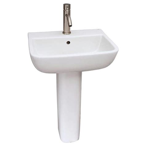 For pedestal sinks, height range starts from 30 to 35 inches. Barclay Porcelain Regular and Corner Pedestal Sinks
