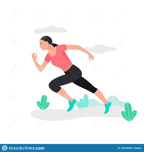 Mujer Joven Que Activa Funcionamiento Del Corredor Del Marat N Corredor