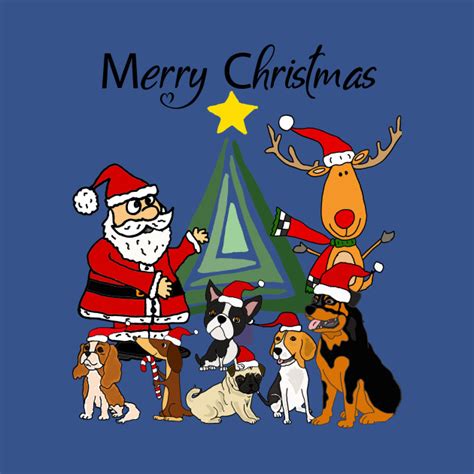 Get yours from +1,000 possibilities. Cute Santa Claus and Dog Friends Christmas Cartoon ...