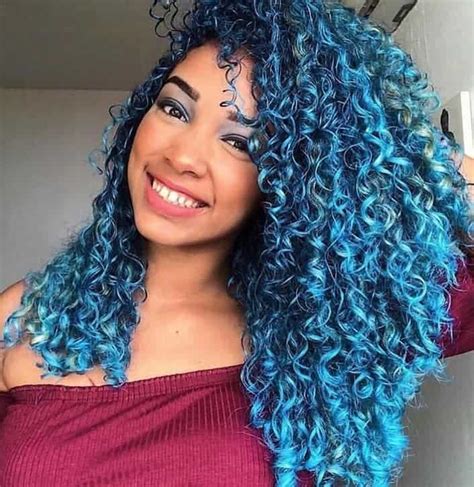 7 Striking Blue Curly Hairstyles For Women Hairstylecamp